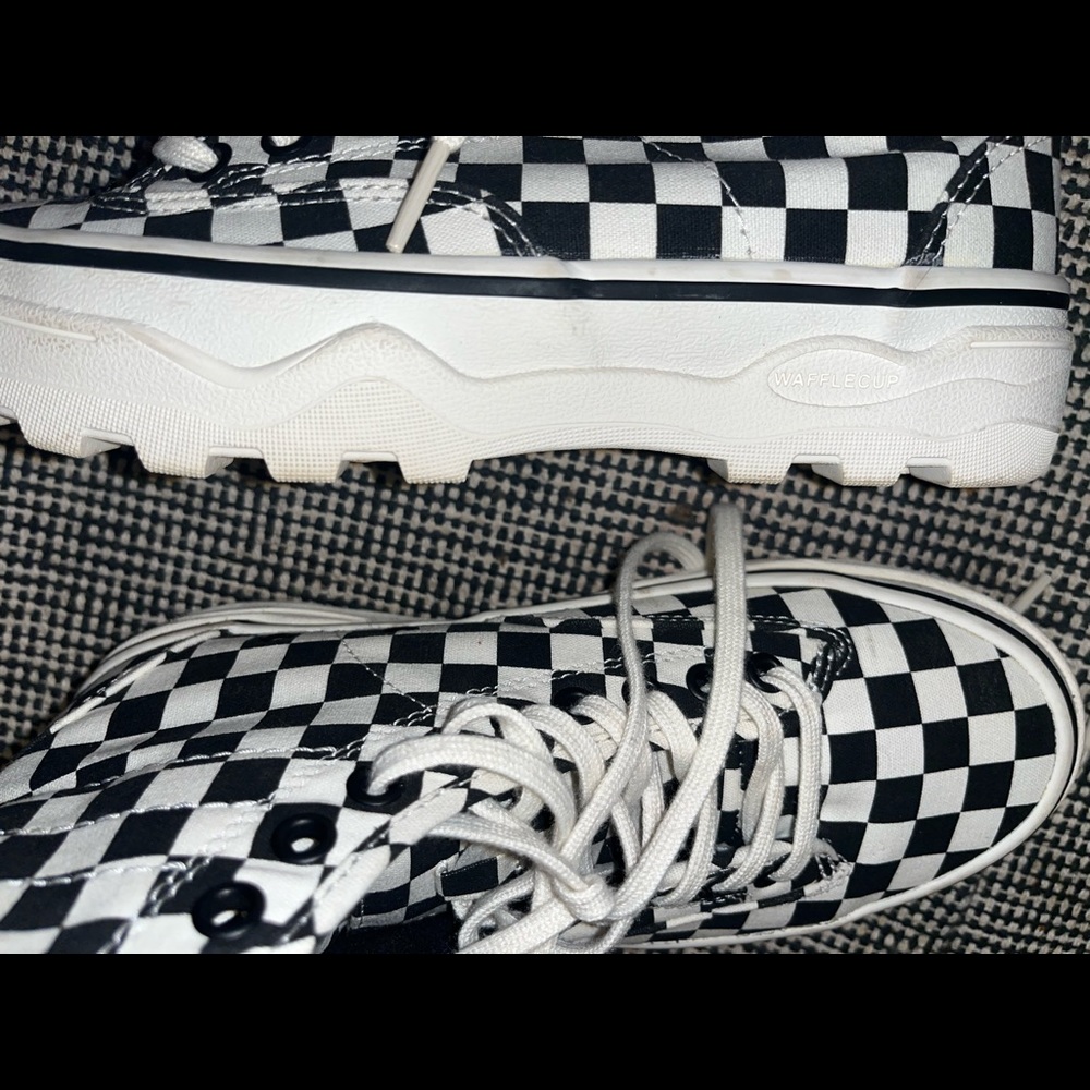 High Top Checkered Vans - image 3